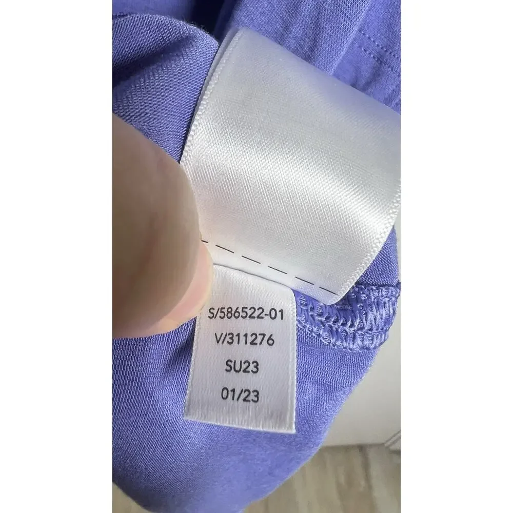 Athleta Essence Away From Body Purple Womens XL Workout Gym Yoga Stretch Tee EUC - Picture 6 of 7